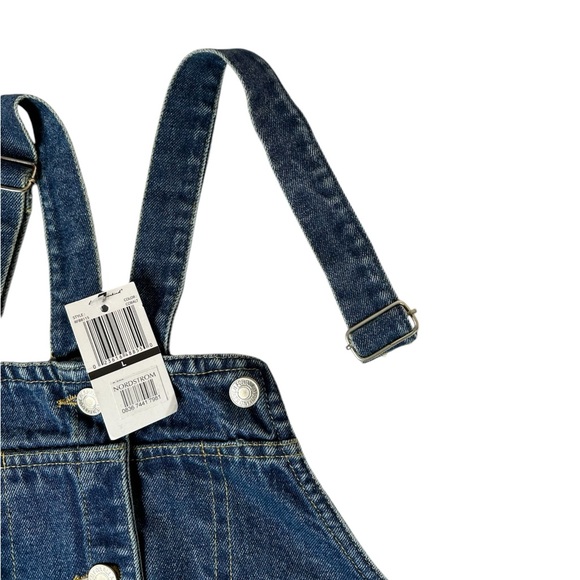 7 For All Mankind Dress Girls Size Large Blue Denim Overall Button Up Casual NWT - Picture 5 of 5